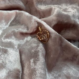 14k Solid Gold Heart Love Pendant